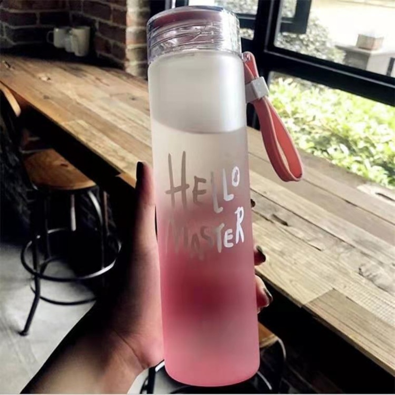 17oz Wide Mouth Frosted Gradient Color Borosilicate Glass Water Bottle – Borosilicate Glass and Custom Letter price