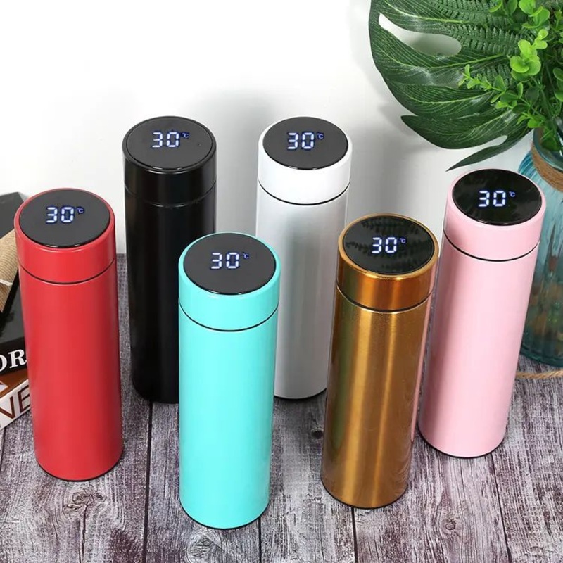 500ml Logo Termos Custom Thermo Bottle Cup Flask LED Temperature Digital Display Mate Acero Inoxidable Smart Water Bottle – Fashion and Cartoon price