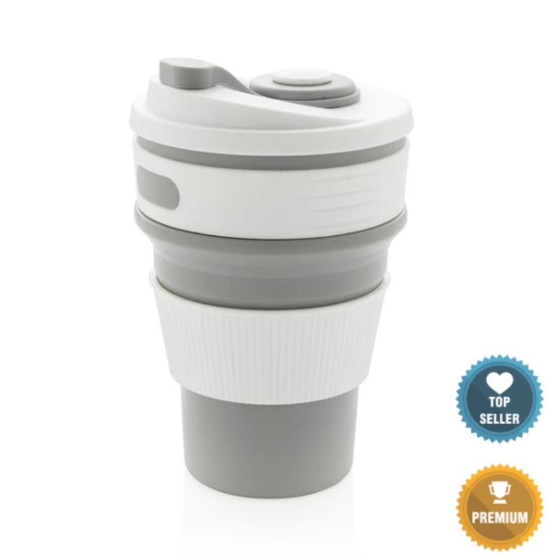 Bulk Durable Outdoor Pocket Size Silicone Folding Drinking Coffee Water Cup Collapsible Silicone Travel Mug Cups with Lid – Silicone Cup and Silicone Mug price