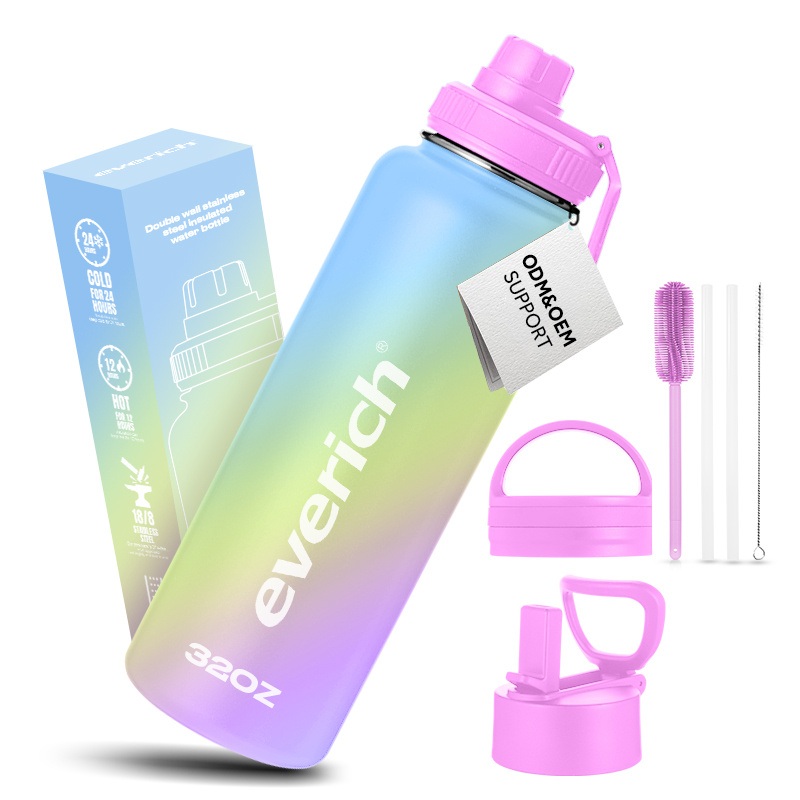 Leak Proof Customized Color& Logo Stainless Steel BPA Free Food Grade Durable Thermal Water Bottle with Lids – Stainless Steel Water Bottle and Sports Bottle price