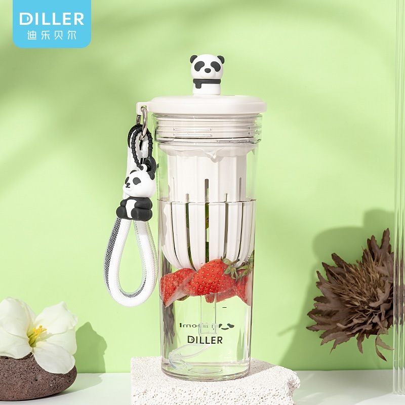 Lovely Panda Reusable Tritan Plastic Water Bottle with Straw – Plastic Water Bottles and BPA Free Water Bottle price