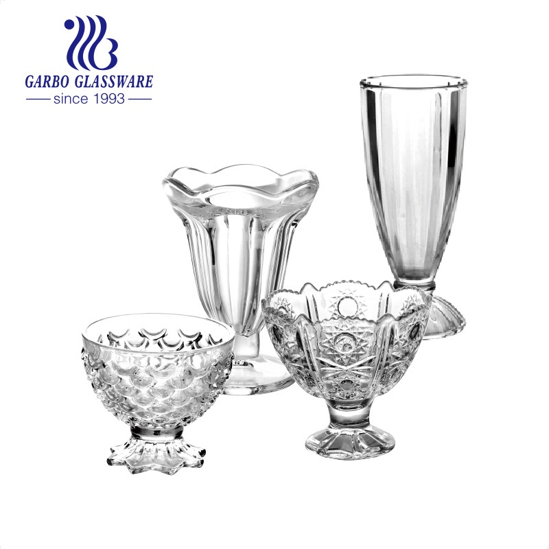 Sunflower Engraved Design Ice Cream Glass Cup with Stem Classic Sundae Glass Cup Stock Ready to Ship Sundae Cup – Sunflower Design Ice Cream Cup and Engraved Design Glass Sundae Cup price