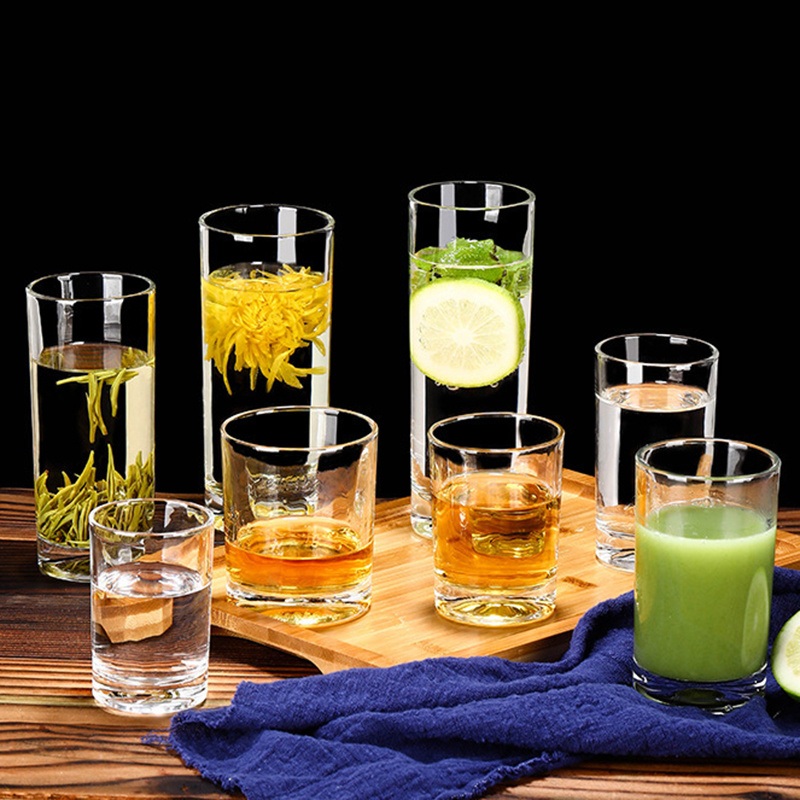 Tall Shot Glasses Heavy Base Tansparent Glass Cup Tumbler Coffee Shot Glass Beer Wine Whiskey Cup Drinking Glasses Clear Milk Cup – Glass Coffee Milk Juice Cup Coffee and Whisky Wine Glasses Round Transparent Water Cup price