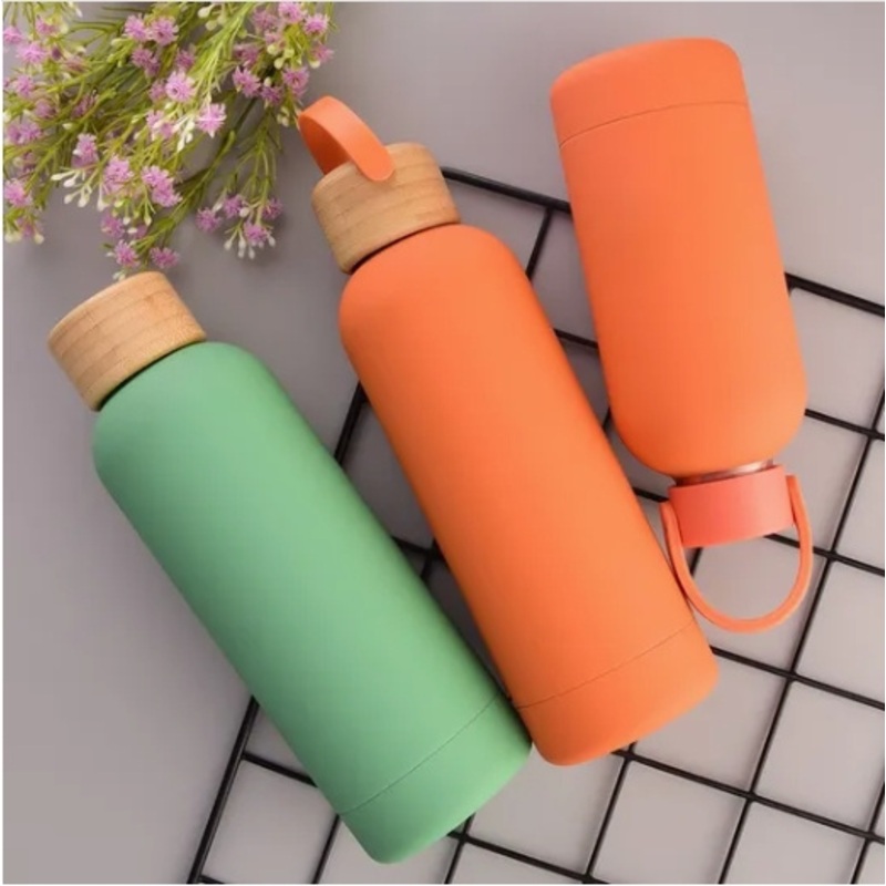 Top Selling Double Wall Thermo Flask 750ml 500ml Stainless Steel Rubber Matte Paint Outdoor Small Mouth Drinking Water Bottle – Sports Cup and Stainless Steel Travel Mug price