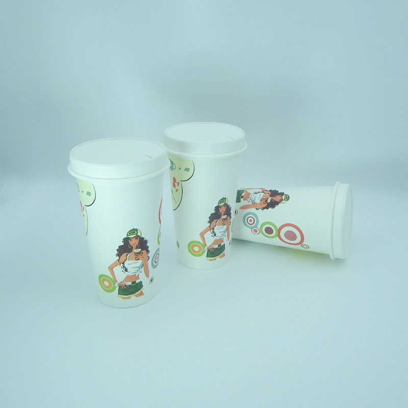 Wm789 22oz Bio-Based Customized Paper Cup Eco-Friendly Disposable Cup Single Wall Paper Ice Coffee Paper Cups Tea Cup – Coffee Paper Cup and Disposable Paper Cup price