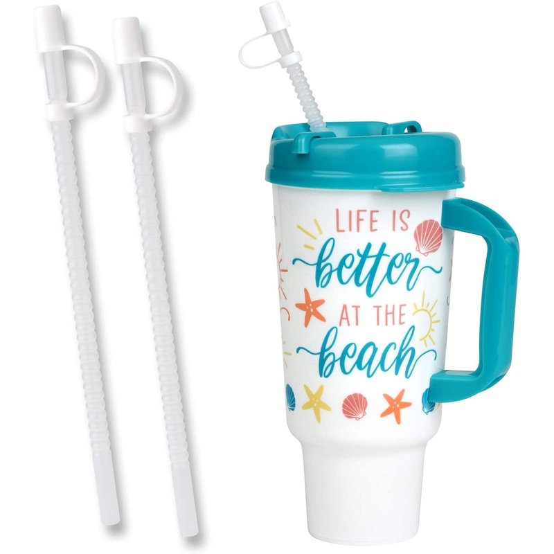 32oz Plastic Jar Mug with Handle and Straw Cup with Lids Double Wall Clear Tumbler with Straw – Tritan Water Bottle and Water Bottle price