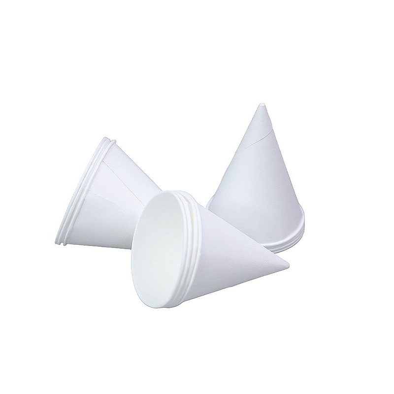 4.5oz Cone Shape Small White Paper Drinking Cup with Rolled Rim for Water Ice Cream – Snow Cone Cup and Cone Paper Cup price