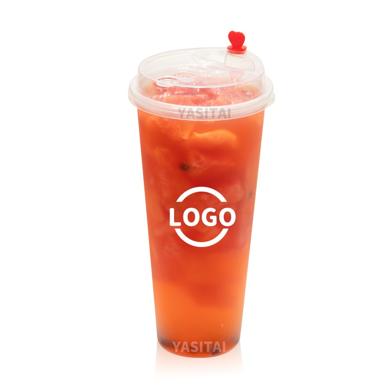 90mm 500ml Injection Drinking Cups Transparent Disposable PP Plastic Cup with Lids – PP Injection Cup with Lid and Bubble Tea PP Injection Cup price