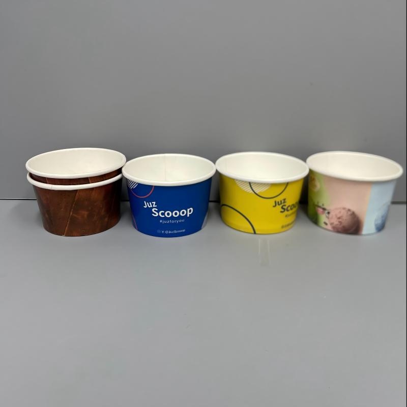 Biodegradable Food Grade Ice Cream Paper Cup Disposable Yogurt Ice Cream Packaging Paper Cups – Biodegradable Ice Cream Bowls and Eco-Friendly Disposable Paper Cups price