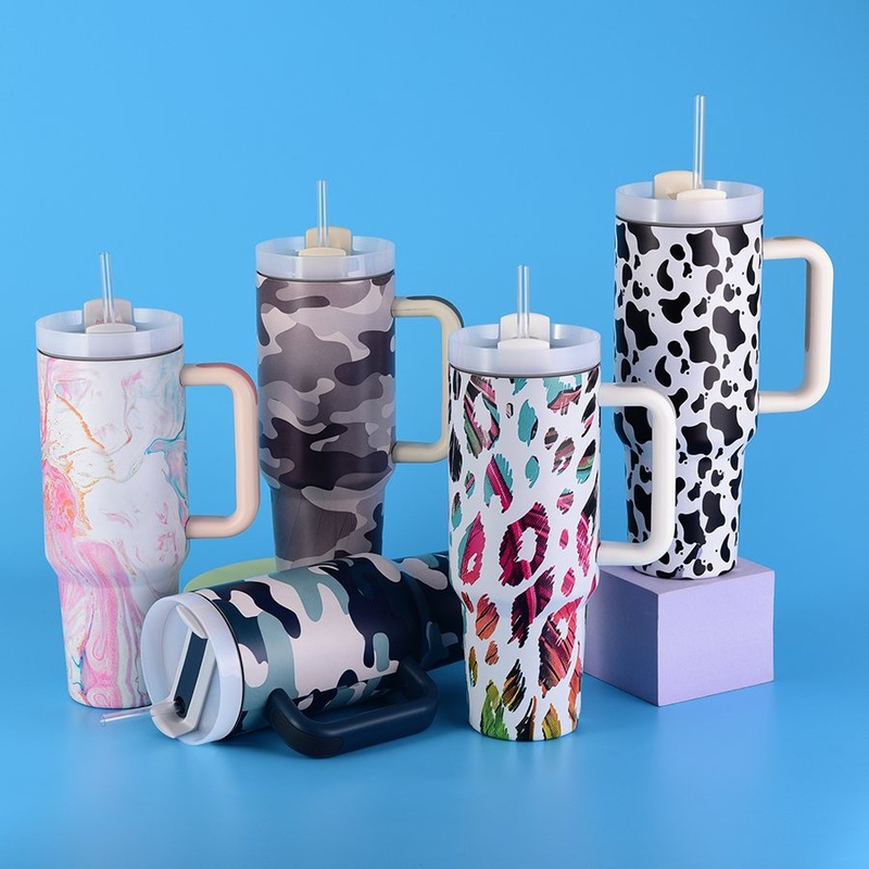Custom Cooling Cup 40 Oz 1200 Ml Stainless Steel Leopard Print Tumbler Double Wall Smoothie Cup with Straw – Smoothie Cup and Double Wall Cup price
