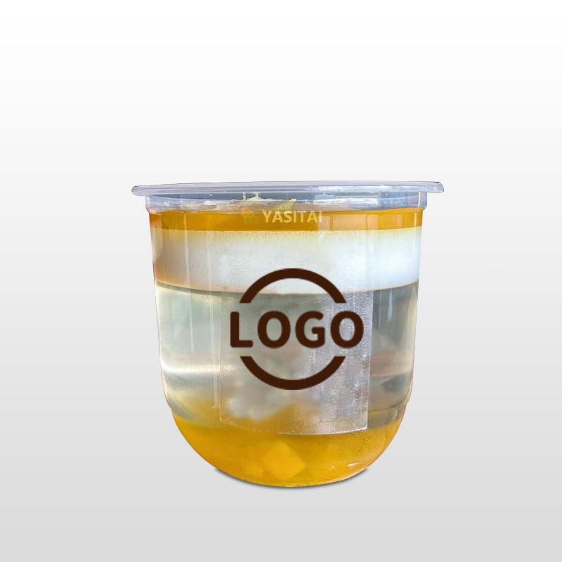 Custom Logo Printed PP Cups Plastic Disposable Plastic Cups Clear Boba U Cups – Disposable Cup and Plastic Cup price