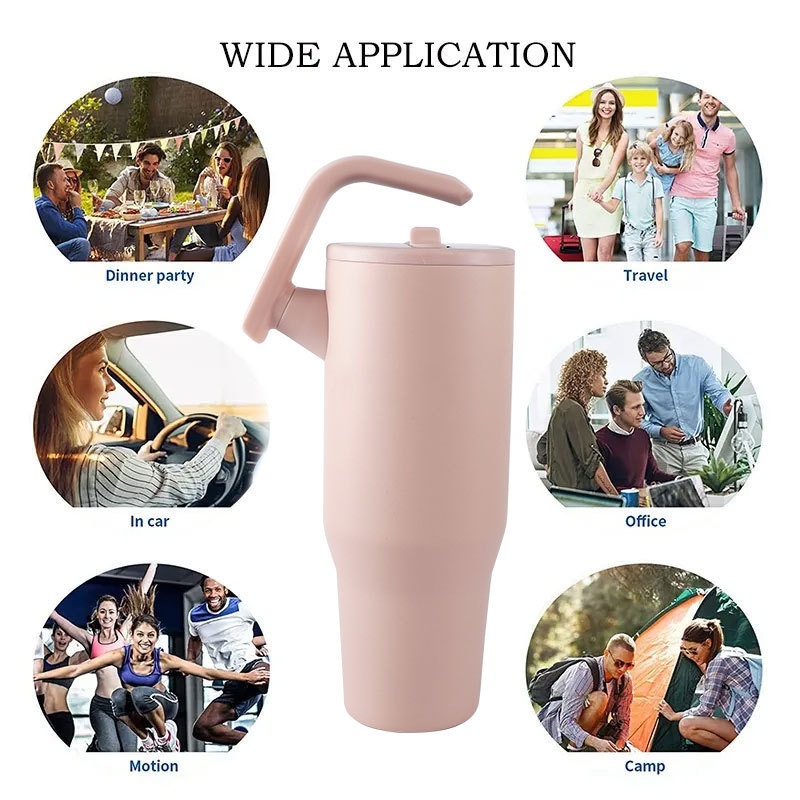 Ds-8830 40 Oz Tumbler with Rotatable Handle and Straw Stainless Steel Water Bottle Iced Coffee Cup Vacuum Insulated Travel Mug Steel Cup BPA-Free Amazon Hotsale – 2025 New Water Bottle and Water Bottle price