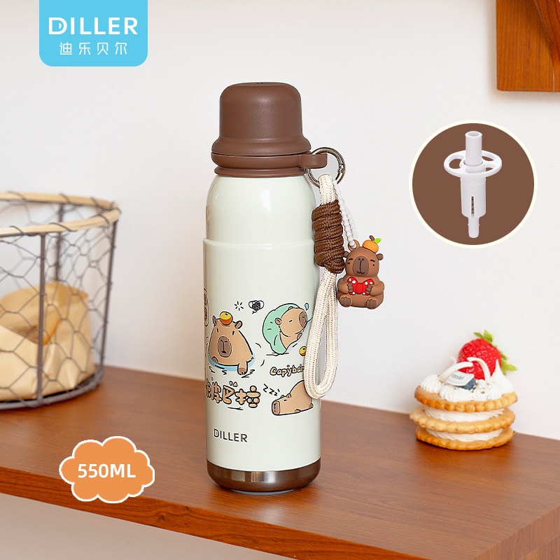 Hot Sale Capybara Vacuum Thermal Stainless Steel Water Bottle with Straw – Stainless Steel Water Bottle and Vacuum Flasks price