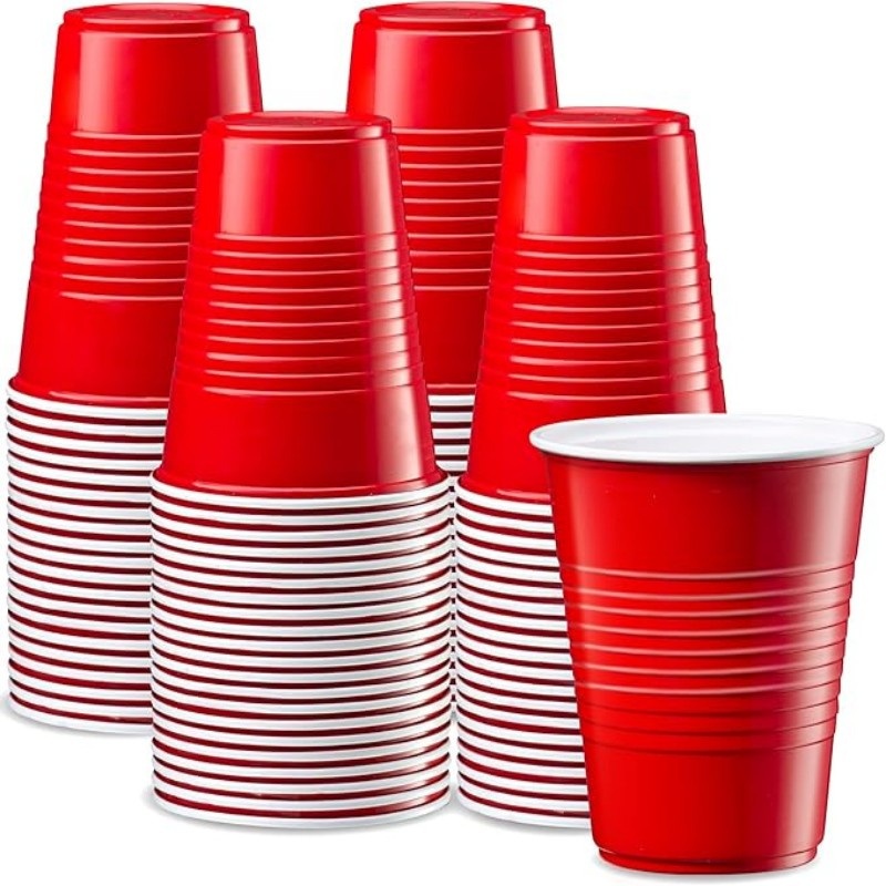 12 Oz Disposable Plastic Red Cups, Party Drinking Cups for Events Use – Plastic Cups and Cups price
