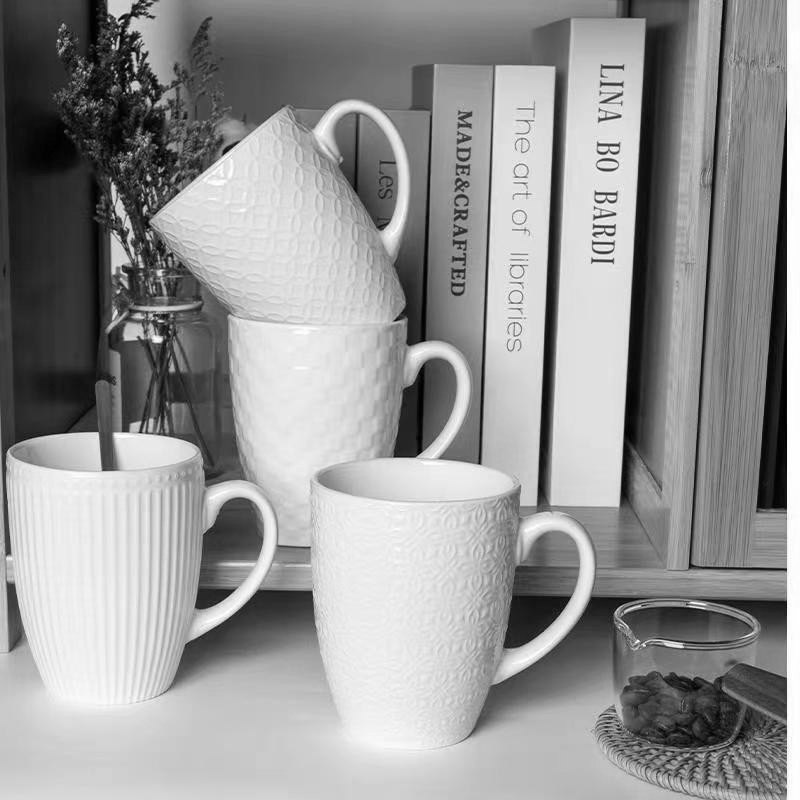 12oz Porcelain Tea Coffee Cup Ceramic Mug with Customized Logo Porcelain Mug – New Bone China and Porcelain White Plain Mugs for Bulk price