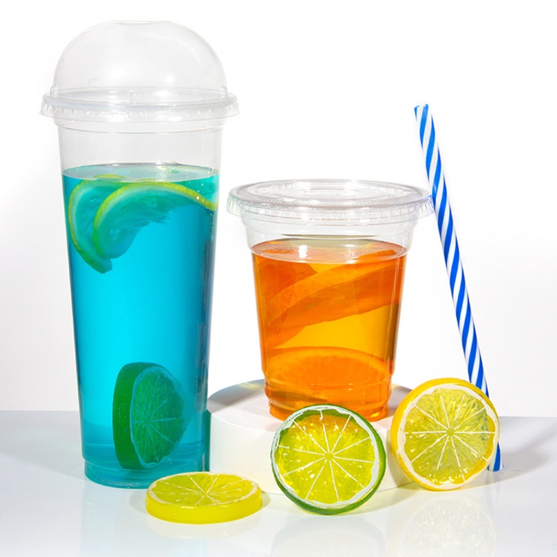 300ml 400ml 500ml 700ml Various Shape Plastic Mugs for Coffee Smoothie Beverage – U-Shaped Plastic Tumbler and Disposable Plastic Cup price