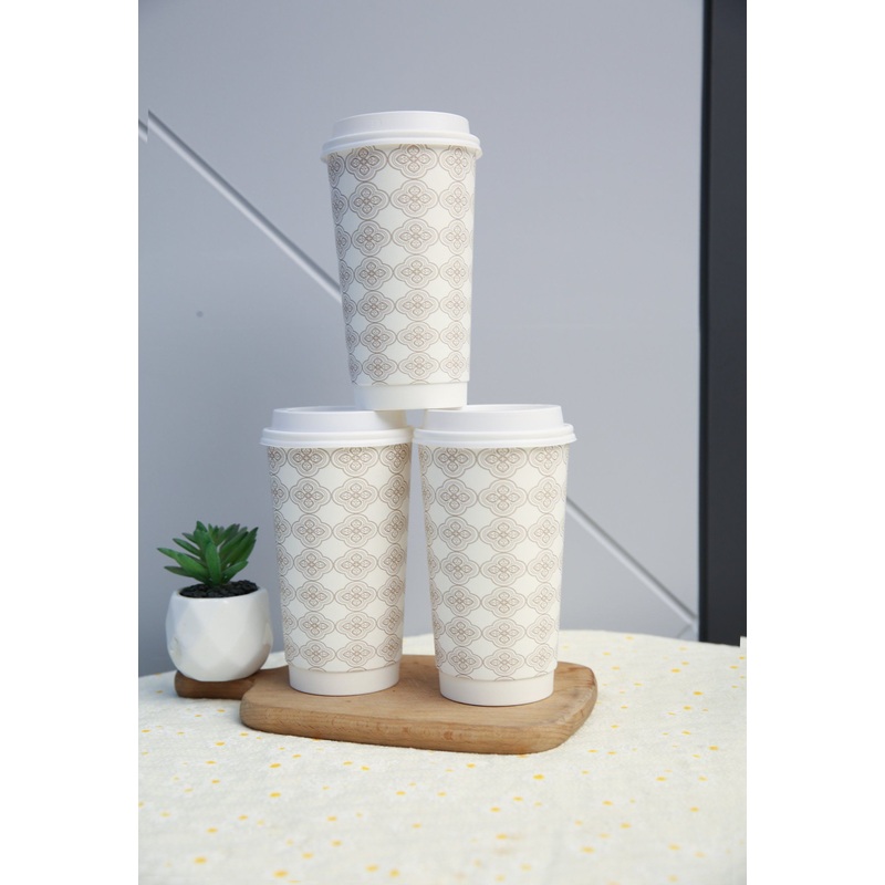 4oz 8oz 12oz Disposable Double Wall Gold Foil Stamping Custom Logo All Black Hot Coffee Paper Cup – Cup and Cups price