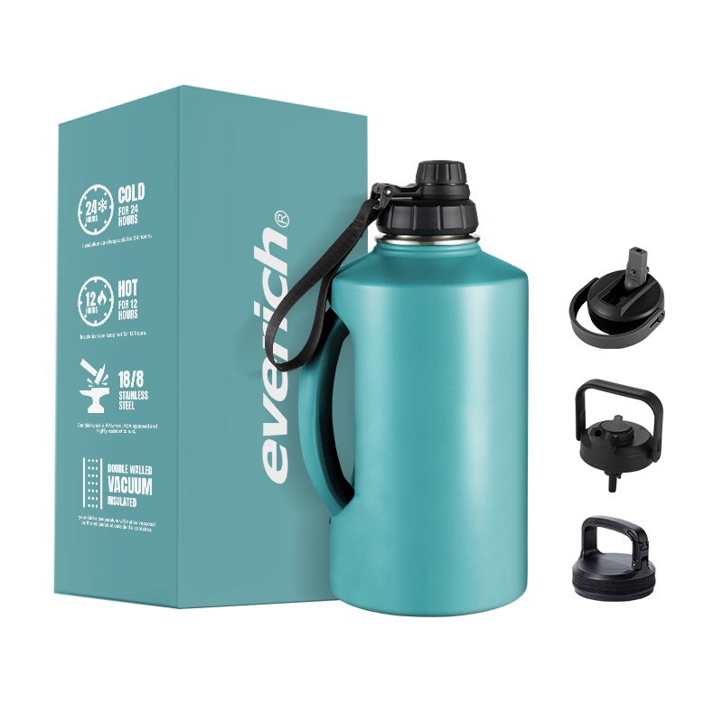 Easy Carry Handle with Surface Frosted Paint Layer SS304 Double Wall Vacuum Insulated Water Bottle Growler – Stainless Steel Tumbler and Stainless Steel Water Bottle price
