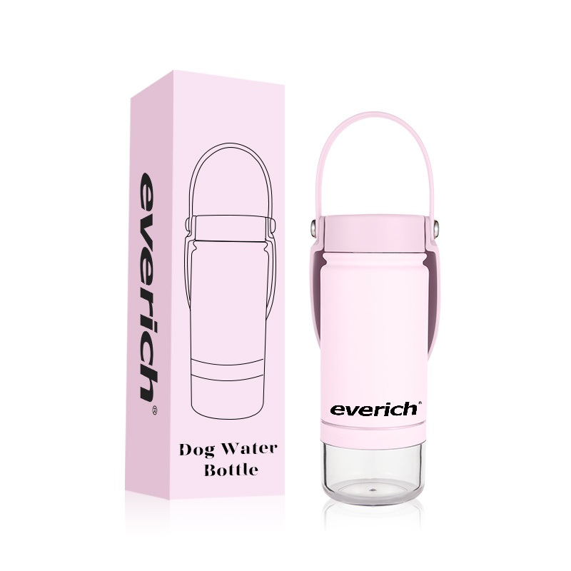 Everich New Double-Wall 18/8 Stainless Steel Portable Dog Water Bottle with Plastic Container – Stainless Steel Tumbler and Water Bottle price
