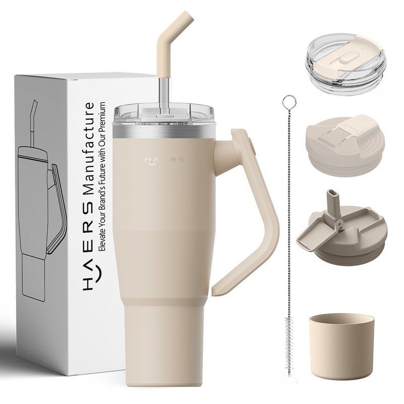 Haers Customized 32oz Stainless Steel Coffee Mug with Handle and Lid for Sports – Customized Mug and Stainless Steel Mug price
