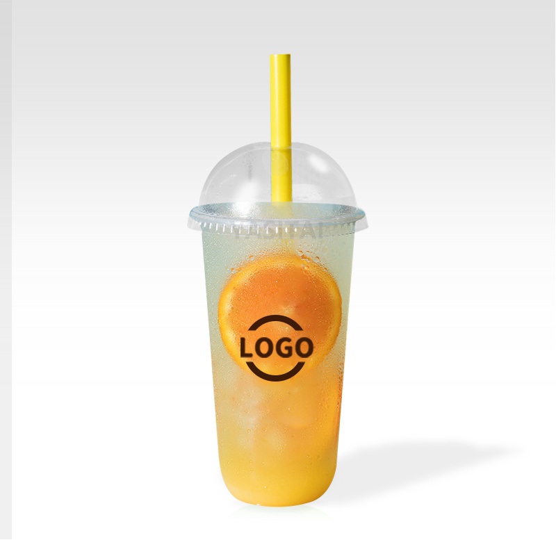 Logo Printed U-Shaped Plastic Cups 500ml PP Pet PLA U Shape Bubble Tea Cold Cup – Disposable Cup and Pet Cup price