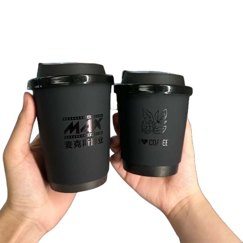 Packaging Upgrade Precision Curling Process Double Wall Printed Kraft Coffee Paper Cup – Kraft Paper Cup and Hot Coffee Paper Cup price