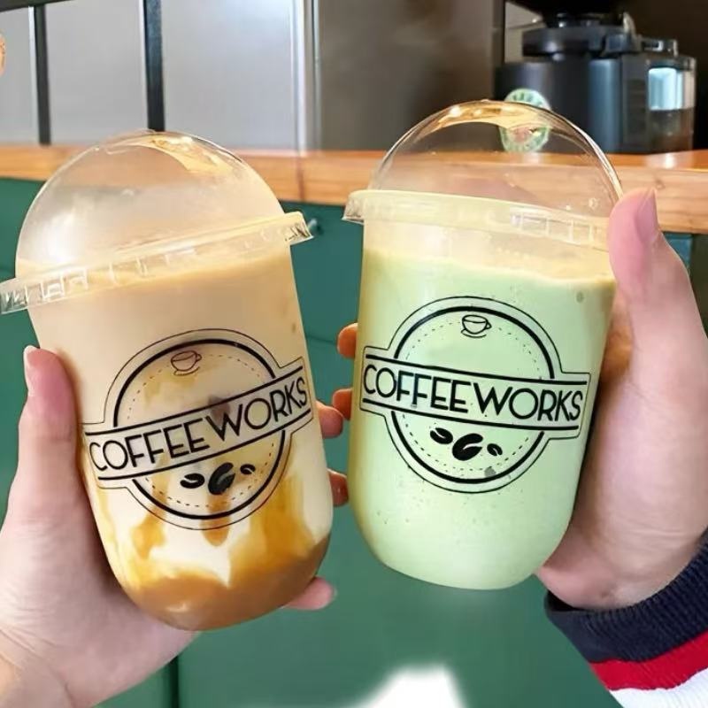 PLA High Quality Disposable Ice Cream Tea Plastic Cup with Lids – PLA Clear Coffee Cup and Compostable Plastic Hot Cup price