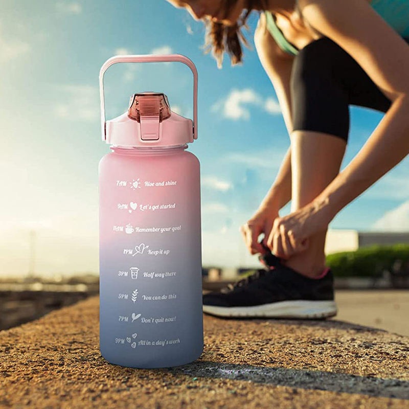 Rhong Tumbler Motivating Glass Motivational Gym Tomatodos Glass 2 Liters Motivational Yellow Bear Water Bottle 2L – Water Bottles and Space Water Bottle price