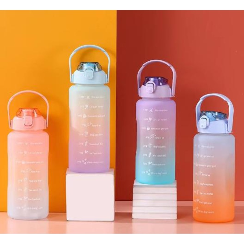Water Bottles Color Gradient Water Bottle Motivational with Time Marker BPA Freenew Arrival Eco-Friendly Color – Sports Water Bottle and Gym Water Bottle price