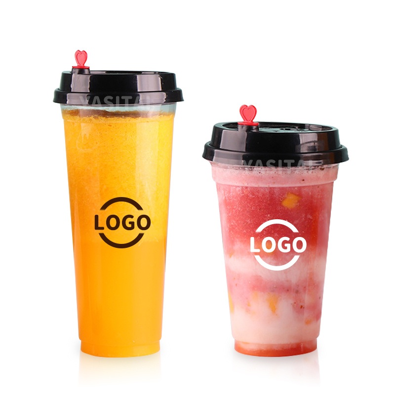 Wholesale Custom Logo 700ml 500ml Yogurt Miketea Cups Clear PP Disposable Plastic Yard Boba Juice Cup with Lids – PP Cup and Bubble Tea PP Cup price