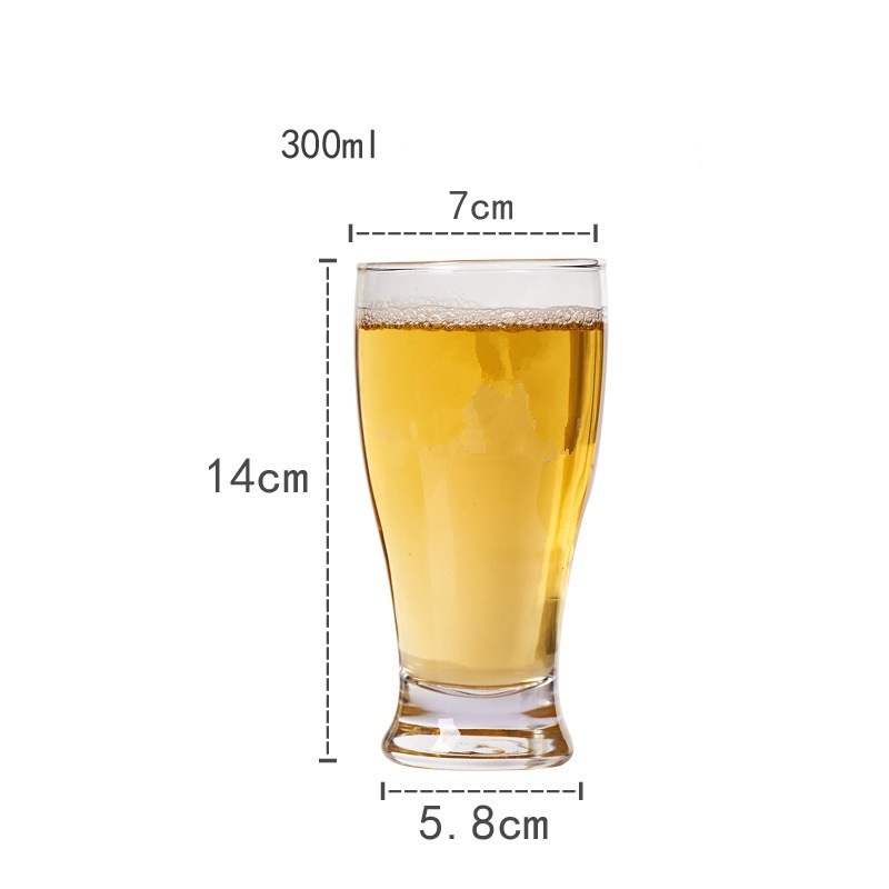 300ml Hot Sale Lead-Free Durable Wine Whisky Pint Cup Glass Beer Cup – Beer Glass Cup and Clear Water Mug price