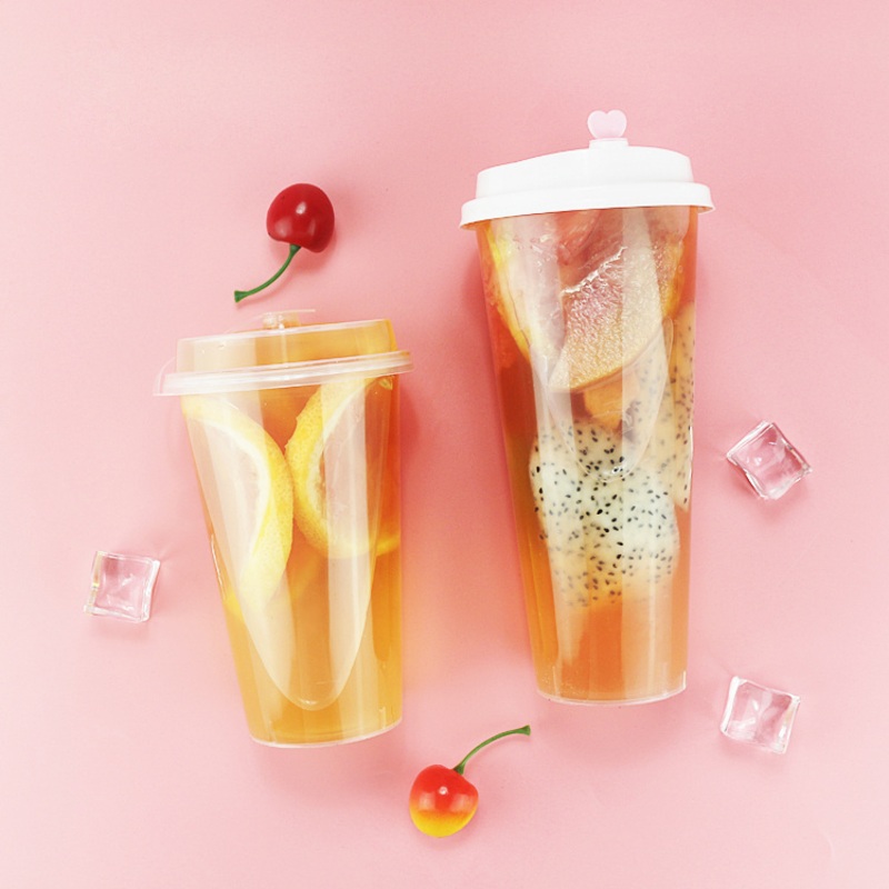 500ml Customized Clear Disposable Plastic Drinking Leakproof Injection PP Cup with Lid – PP Cup and Injection Cup price