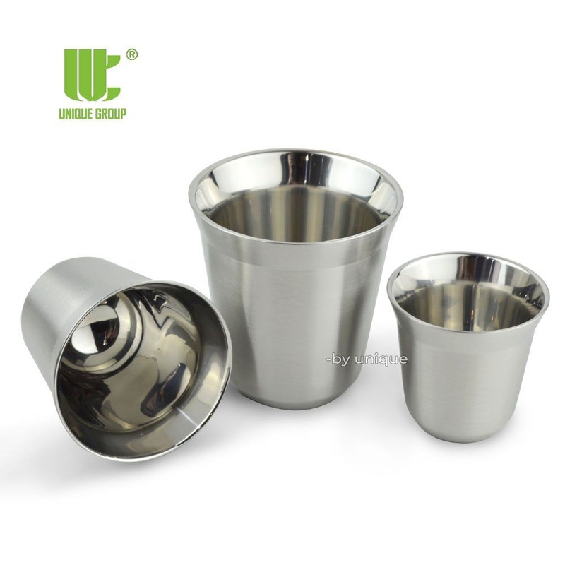 80ml 160ml Stainless Steel Demitasse Cup Espresso Shot Cup Double Wall Reusable Metal Coffee Cup Demitasse for Barista – Demitasse Cup and Stainless Steel Demitasse Cup price