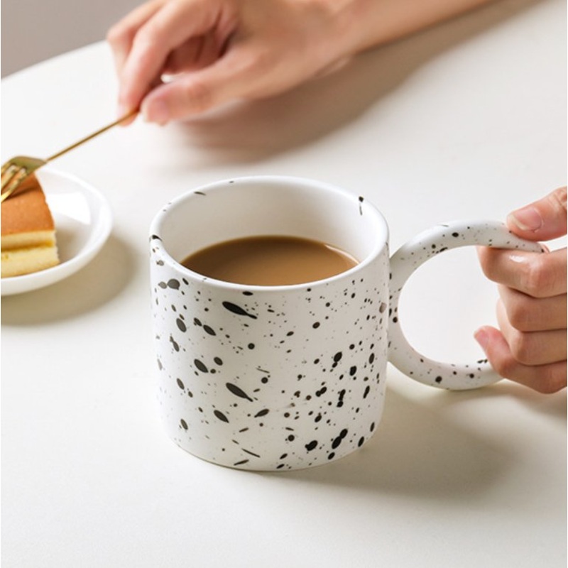 Creative Big Ear Ceramic Cup Gift Cup Nordic Ins Ceramic Ink Splashing Tiger Ink Splash Coffee Mug – Ceramic Mug and Mugs Ceramic price