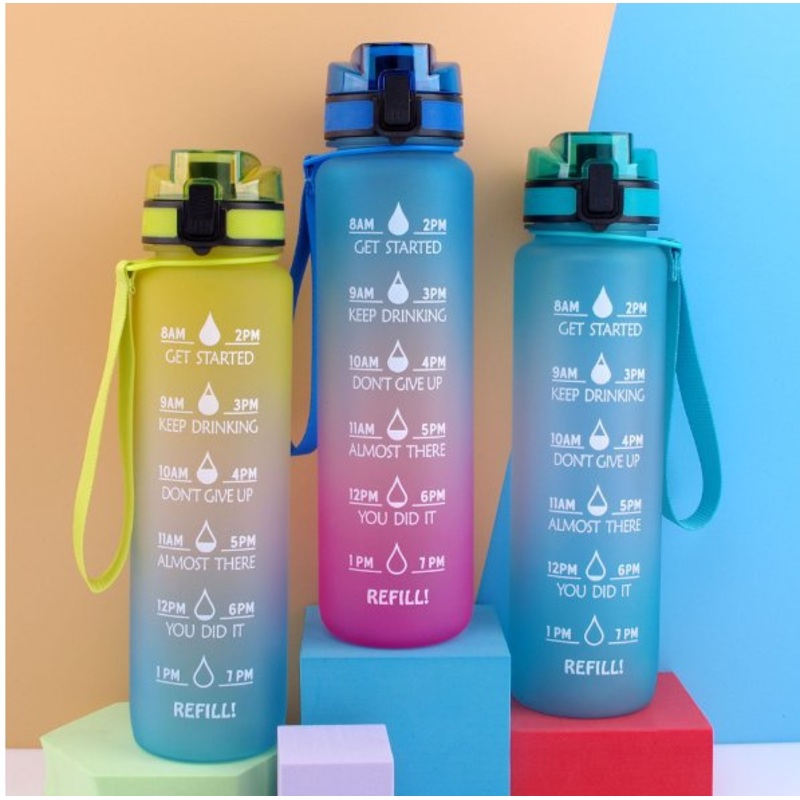 Fitness Tritan Sk BPA Free Plastic Protein Custom Logo Motivational Water Bottle for Sport – Bottle Water and Plastic Water Bottle price