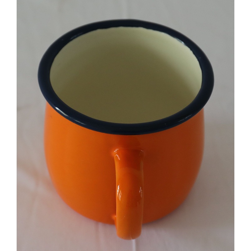 Large Capacity All Orange Coating Enamel Cup/Mug – Enamel and Esmalte price