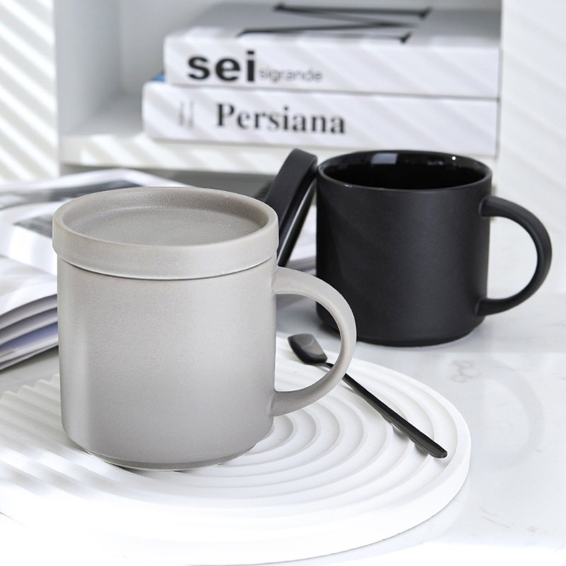 Nordic Ceramic Mug with Lid Custom Logo Frosted Glaze Cafe Hotel Restaurant Ceramic Coffee Mug – Ceramic Coffee Mug and Ceramic Mug price
