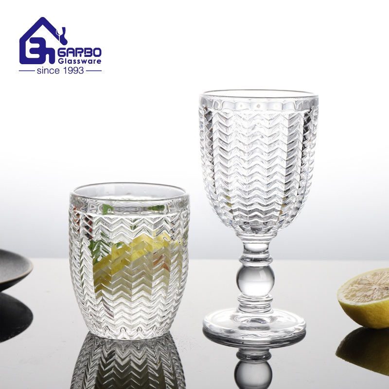 300ml European Design Drinking Glass High Quality Engraved Wine Juice Glassware Goblet – Engraved Goblet and Drinking Goblet price