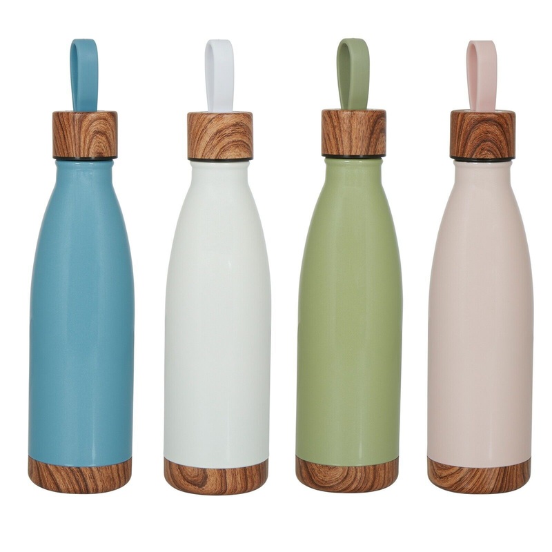 500ml Wooden Bottom Cola Water Bottle with Wooden Lid vacuum Insulate Thermos – Vacuum-Flask-Thermos and Sports Water Bottle price