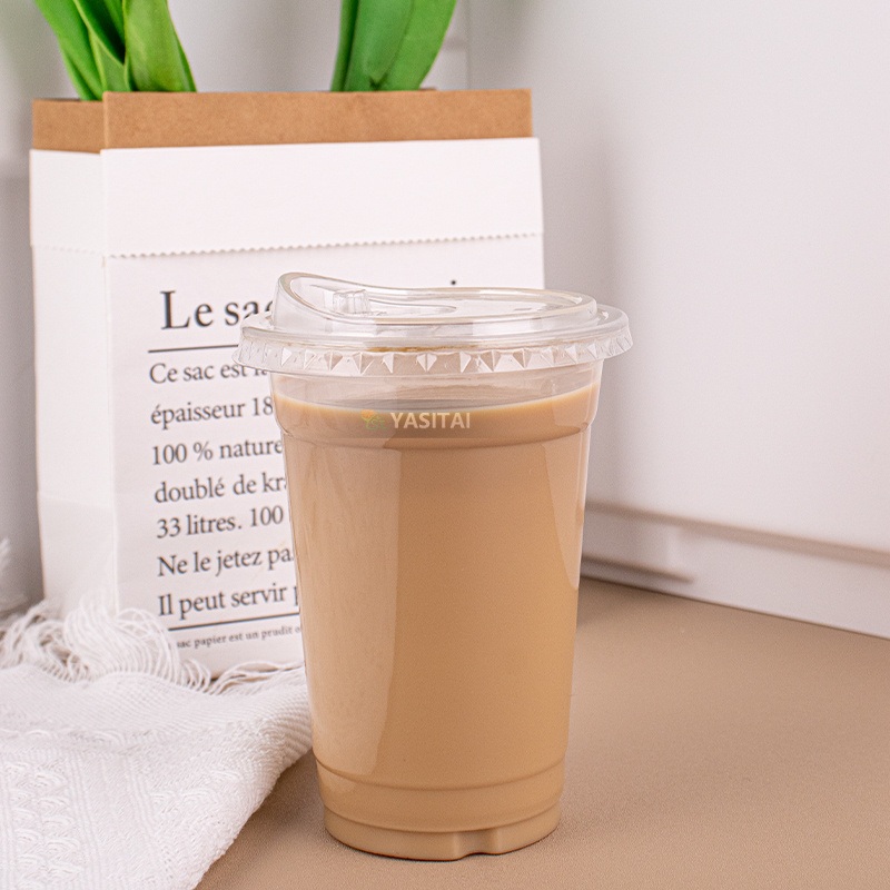Custom Logo Printed Coffee Plastic Cup 12, 16, 20, 24oz Pet Clear Disposable Plastic Cup with Lids – Disposable Plastic Cup and Plastic Cup price