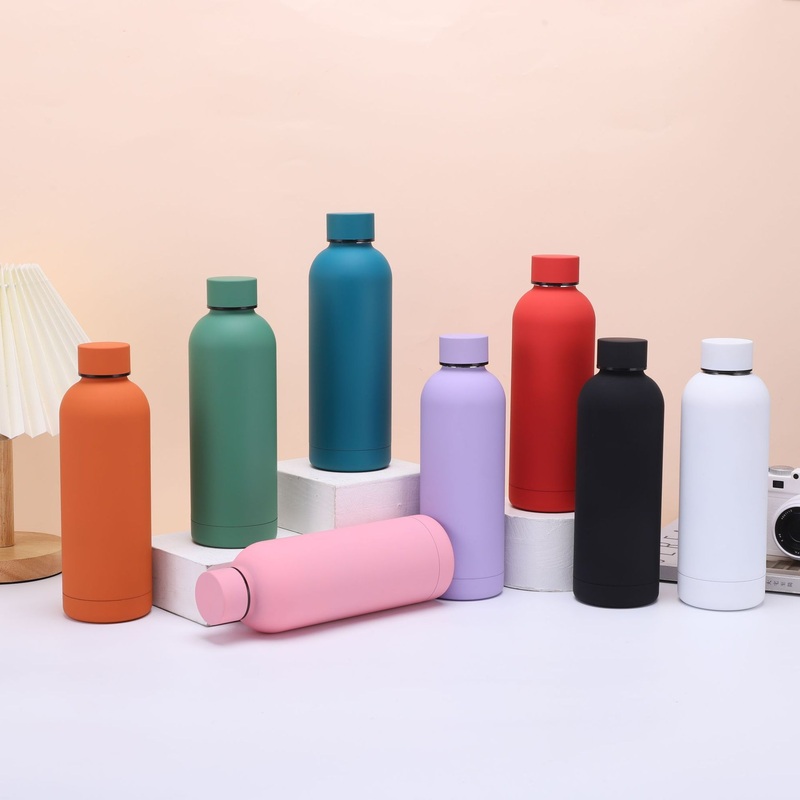 Custom Logo Pure Color 500ml 304 Stainless Steel Small Neck Diameter Water Bottle – Water Bottle and Insulated Mup price