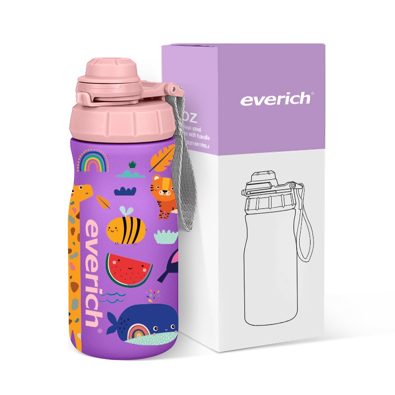 Double Wall 18/8 Stainless Steel Vacuum Thermal Kids Powder Coating Food Grade Water Bottle with Lid – Water Bottle for Kids and Vacuum Flask price