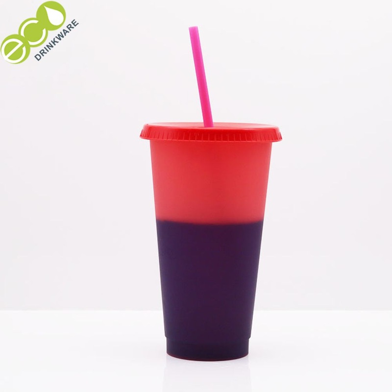 Ea001 720ml China Wholesale Temperature Color Change PPS Cup with Straw – PPS Cup and Plastic Cup price