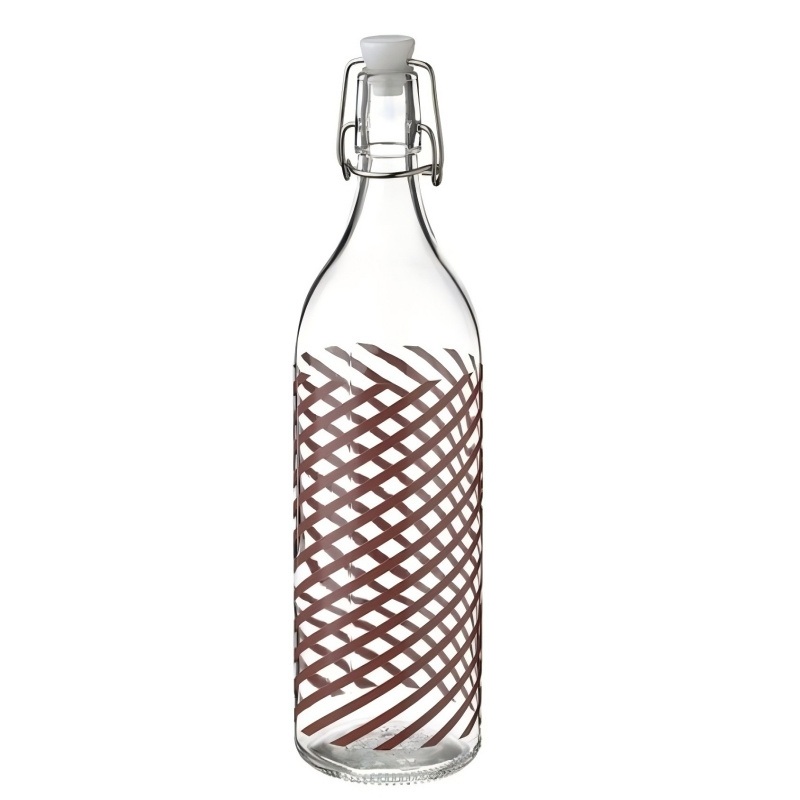 Eco-Friendly Recyclable Empty Clip Top White Glass Water Bottle 1000ml – 1000ml Glass Water Bottles and Clip Top Bottles price