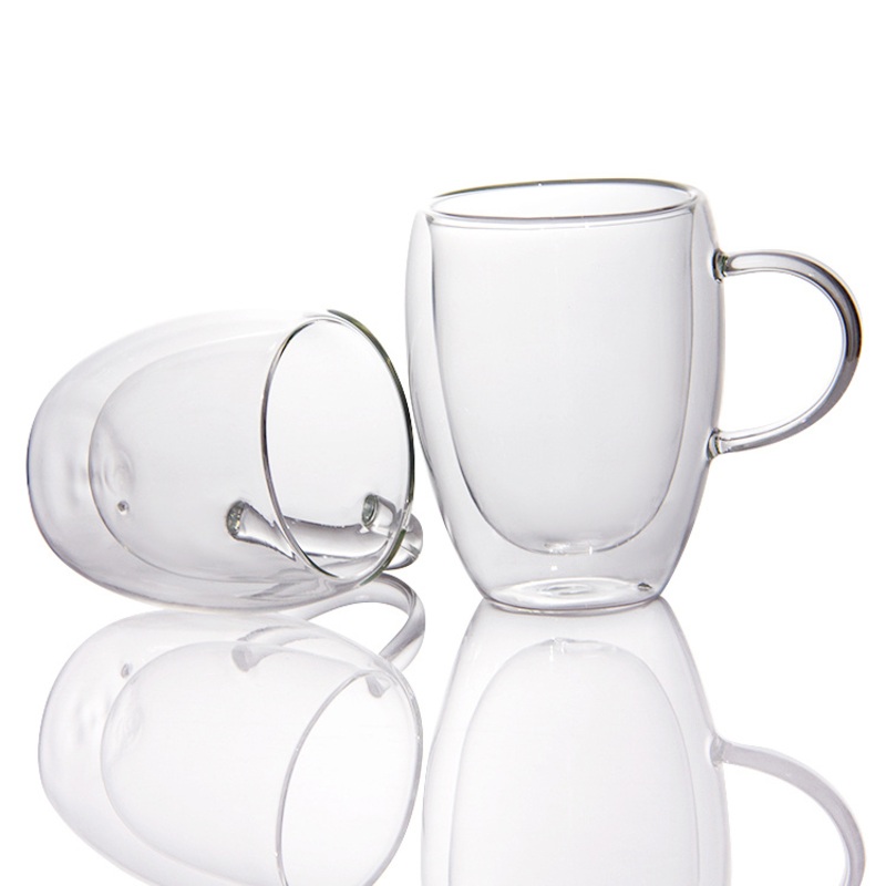 Elegant High Borosilicate Double Wall Glass Coffee Mug Set – Glass Drinking Mug and Glass Drinking Mugs price