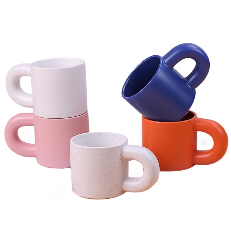 European Style Fatty Mug Design Splash Ink Ceramic Cup Simple Coffee Mug Couple Cups Ceramic Coffee Cup Drinkware – European Style Fatty Mug and Coffee Mug price