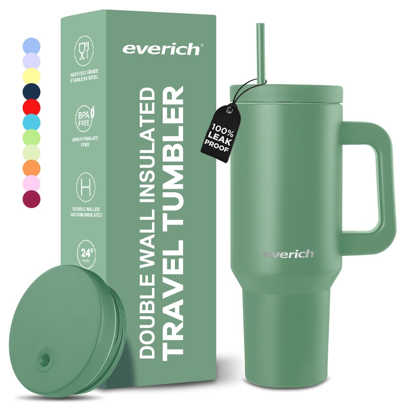 Everich 18/8 Food Grade Double Wall Stainless Steel Vacuum Insulate Travel Tumbler with Straw – Tumbler and Stainless Steel Tumbler price