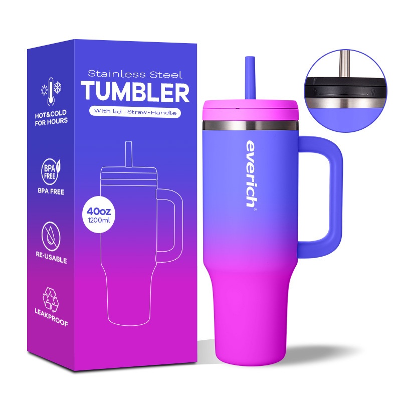 Everich Removable for Cleaning ODM Custom Logo 100% Leak-Proof Insulated 40 Oz Tumbler Pretty Stainless Steel Mug with Lock Cover – Tumbler and Tumbler with Straw price