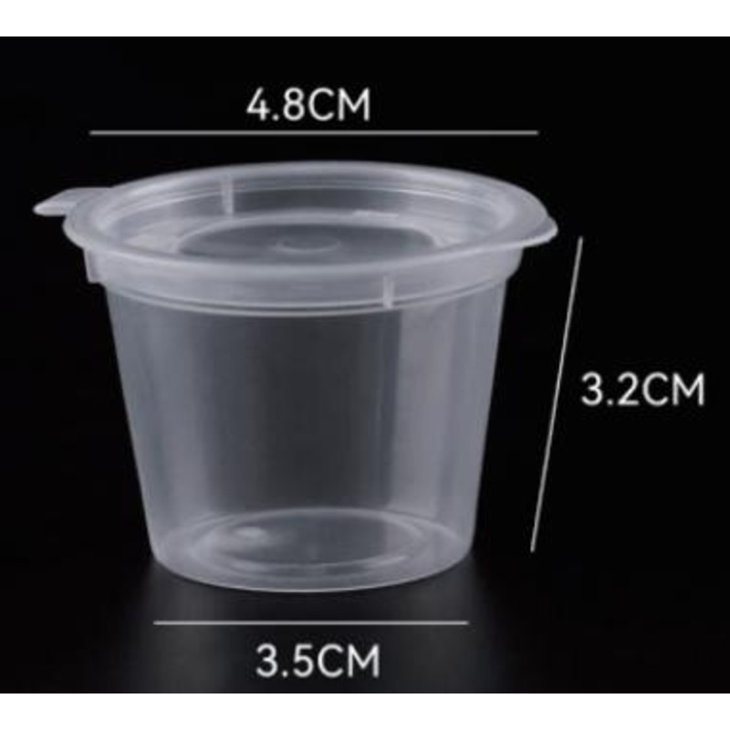 Plastic PP Sauce Cup with Hinged Lid Disposable Cup for Sauce – Disposable Plastic Sauce Cup and One-Piece Sauce Cup price