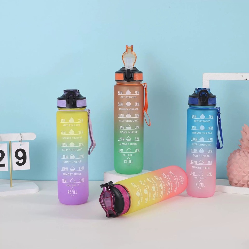 Single-Layer Environmental Protection Tritan Material Easily Carry Rope Bouncing Cover Straw Cup Water Bottle in Stock – Water Bottle and Drinking Bottle price